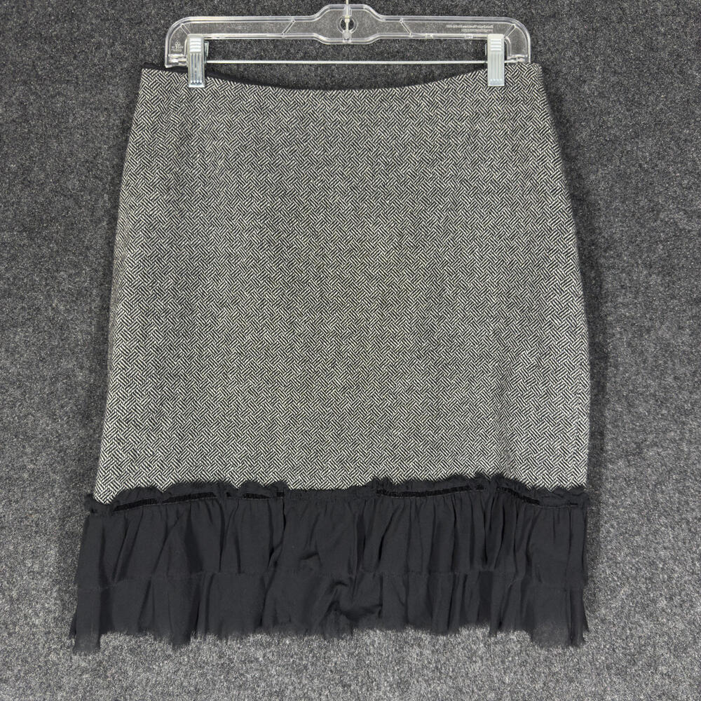 Laundry Skirt Women M Medium Gray A-Line Midi Mid Rise Pull On Casual Solid